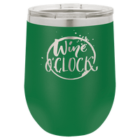 Thumbnail for Polar Camel 12 oz. Green Vacuum Insulated Stemless Wine Tumbler with Lid