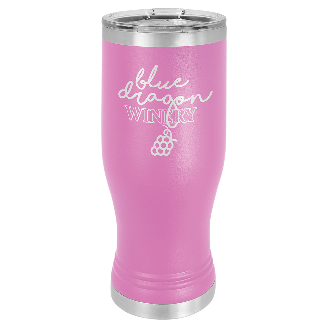 Polar Camel Light Purple 20 oz. Pilsner with Clear Lid