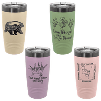 Thumbnail for Polar Camel 20 oz. Pastel/Ghost Black Ringneck Tumbler with Slider Lid Sample Set