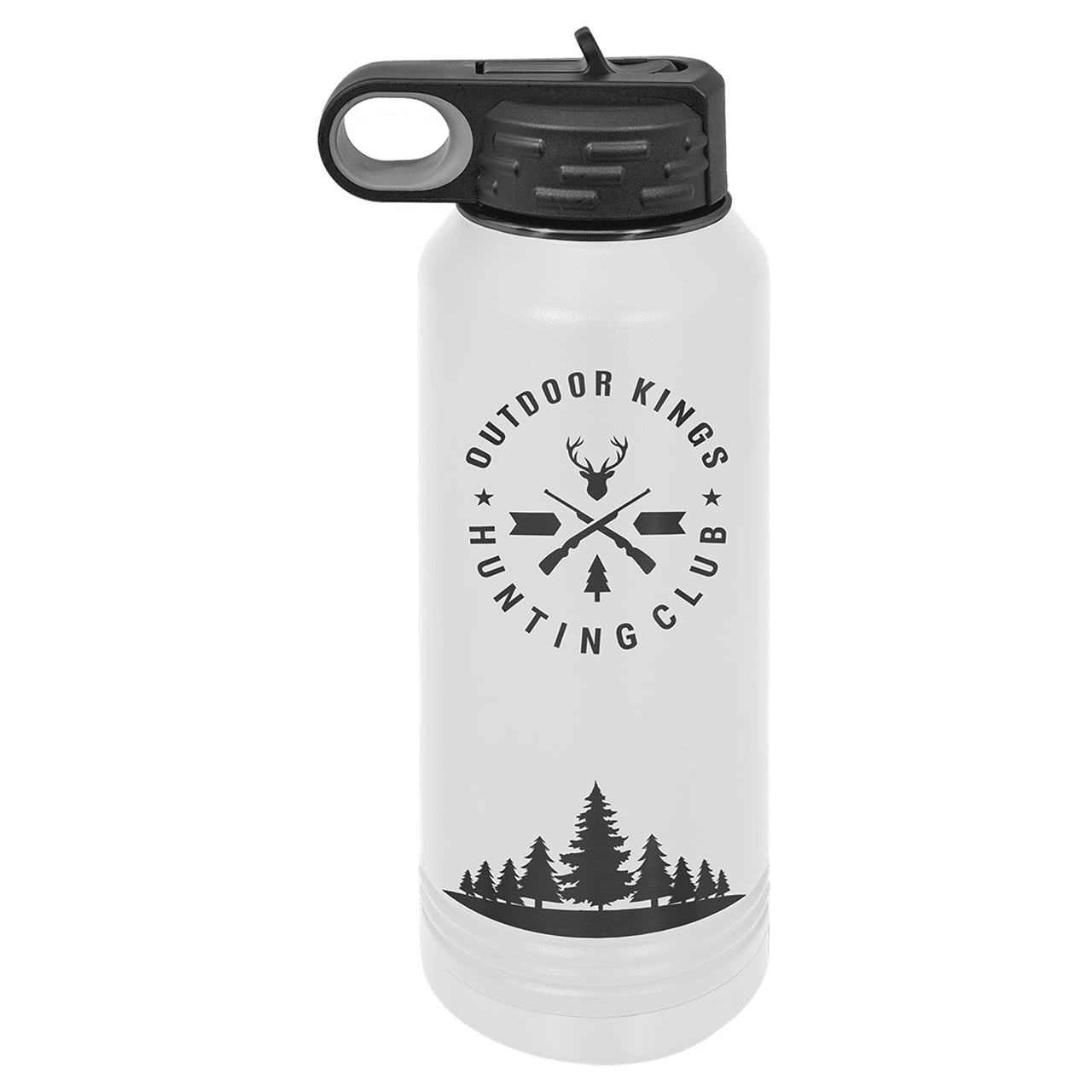 Polar Camel 32 oz. White/Ghost Black ION-Plated Water Bottle