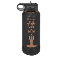 Thumbnail for Polar Camel 32 oz. Black/Rose Gold ION-Plated Water Bottle