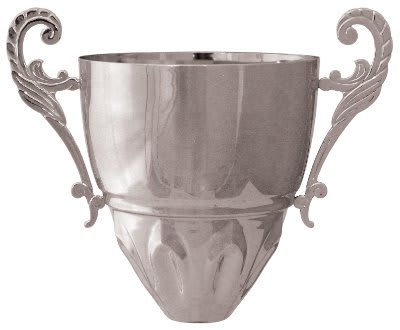 6" Silver Metal Cup Bowl with Handle