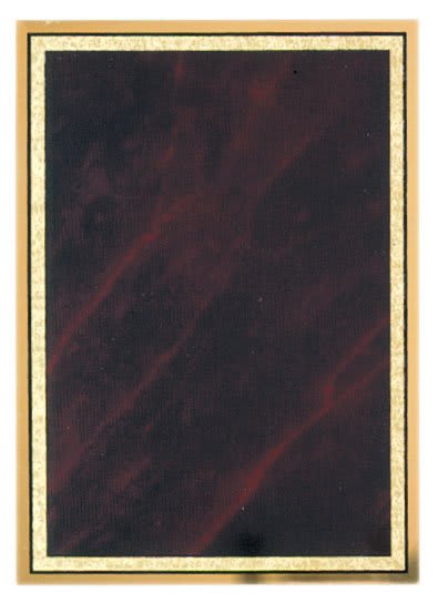 4" x 6" Sienna Marble/Gold Brass Plated Steel Marble Mist Plaque Plate