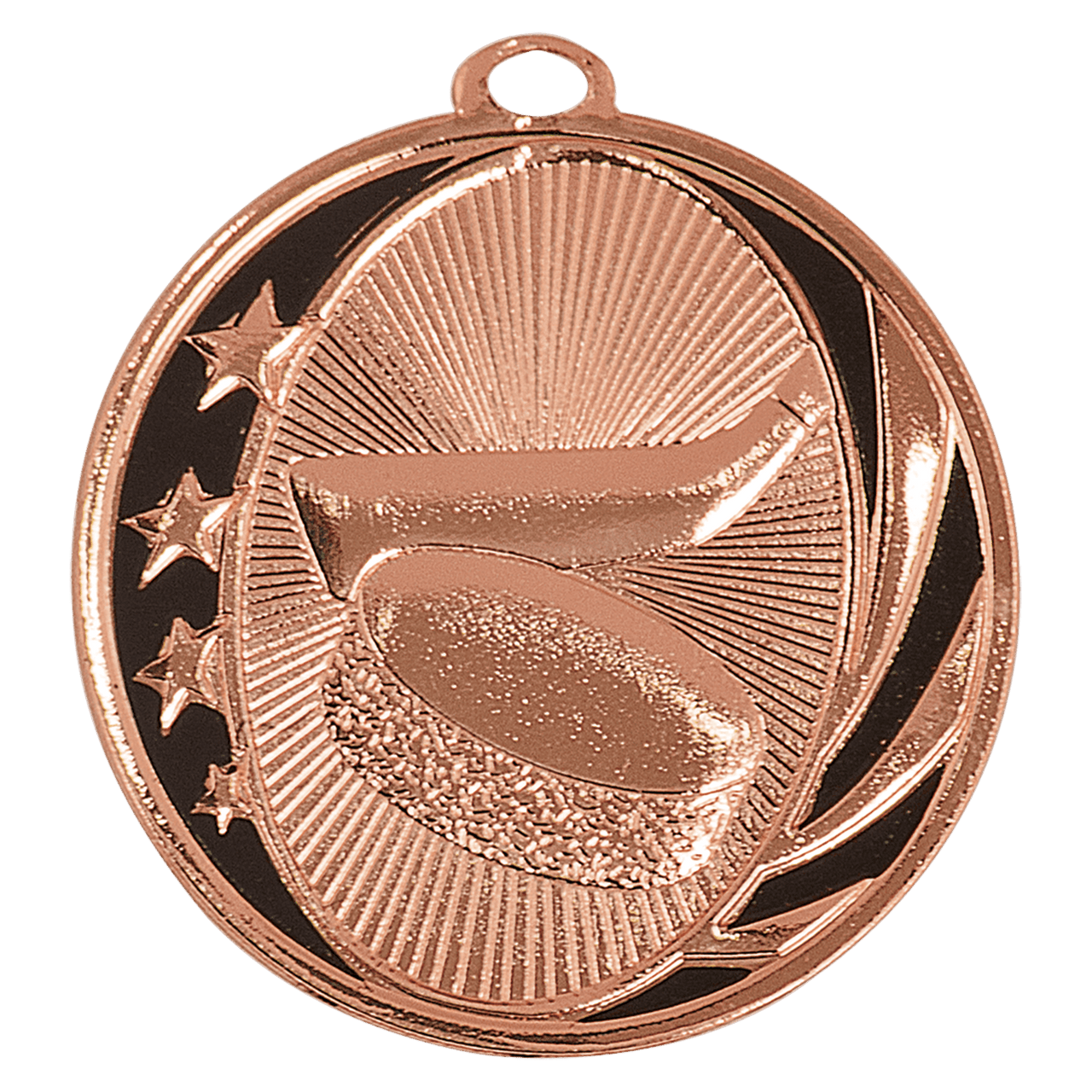 2" Bright Bronze Hockey Laserable MidNite Star Medal