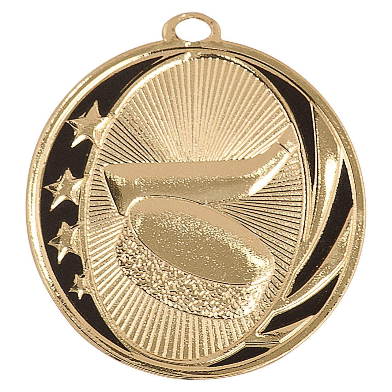 2" Bright Bronze Hockey Laserable MidNite Star Medal