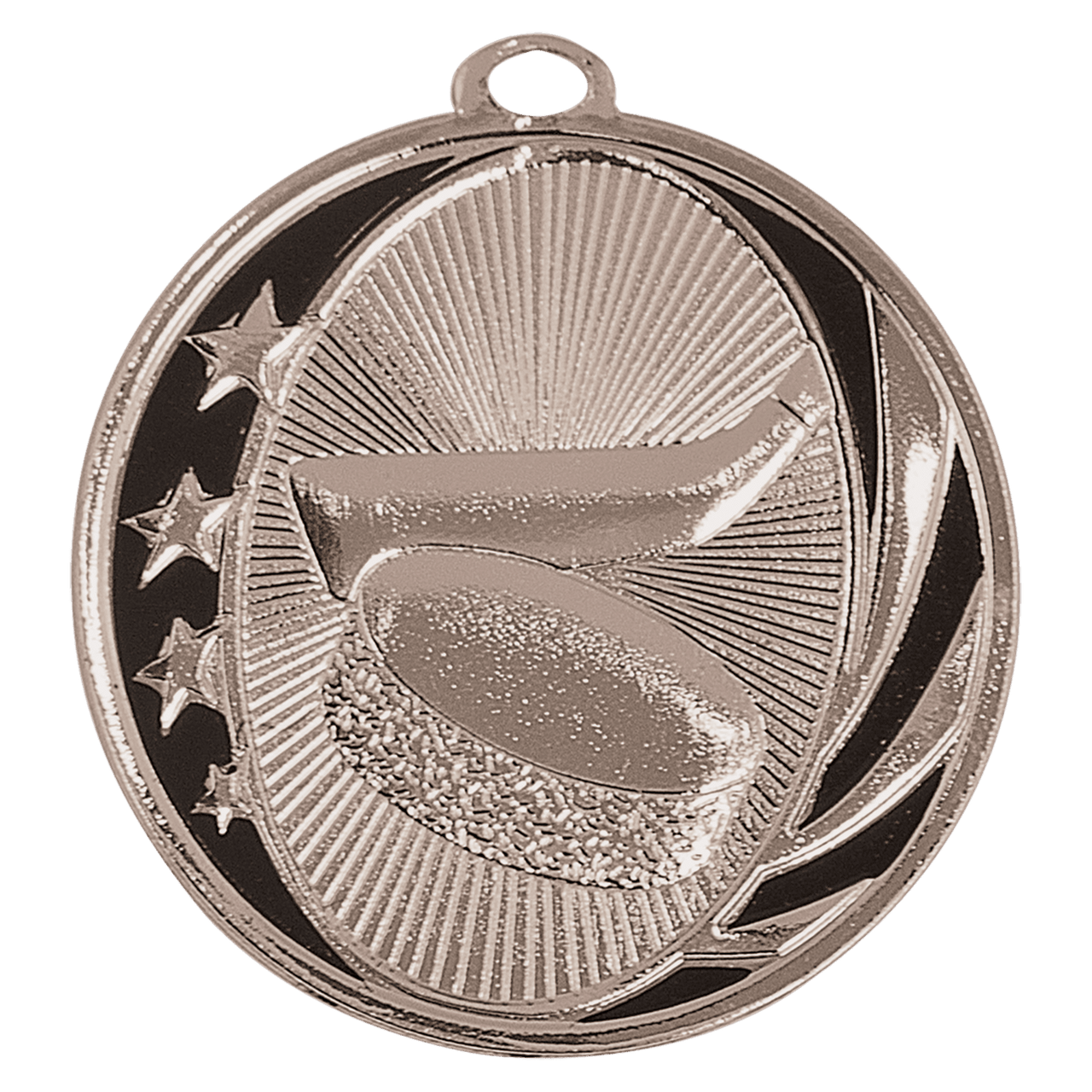 2" Bright Bronze Hockey Laserable MidNite Star Medal
