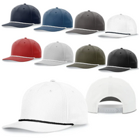 Thumbnail for Richardson 258 Snapback Rope Hat Five Panel Classic Rope Cap- With Patch
