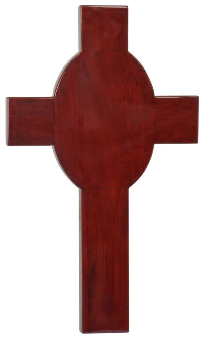8" x 13 5/8" Red Alder Cross