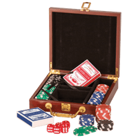 Thumbnail for Rosewood Finish 100 Chip Poker Set
