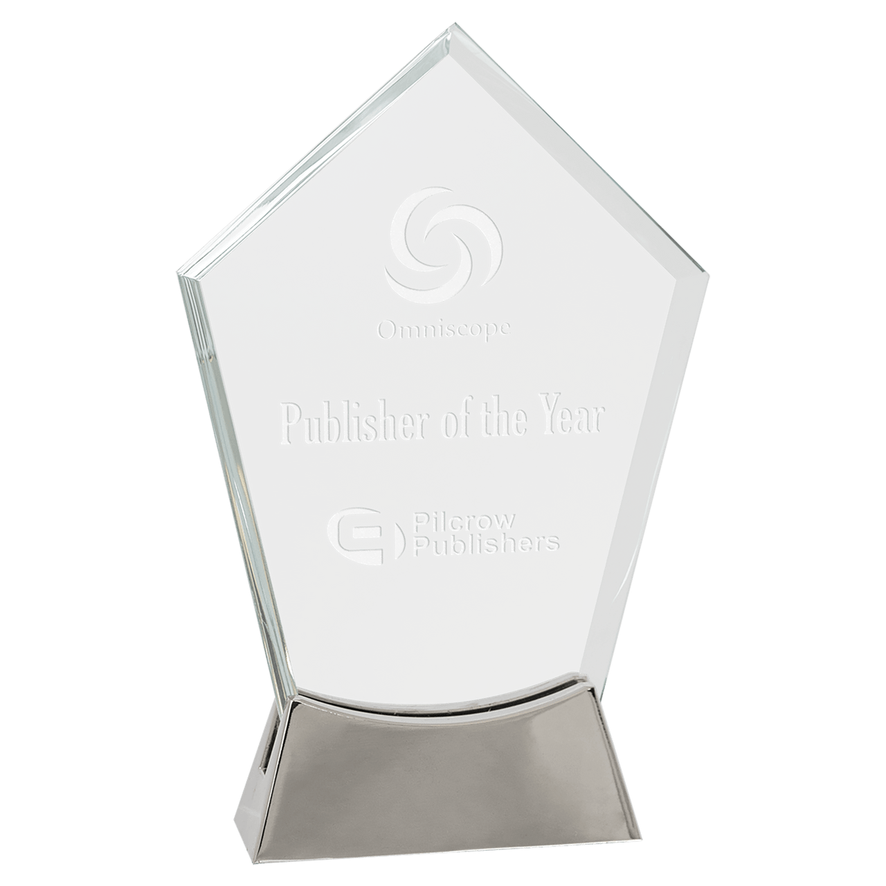 8 1/2" Diamond Platinum Glass with Full Metal Base