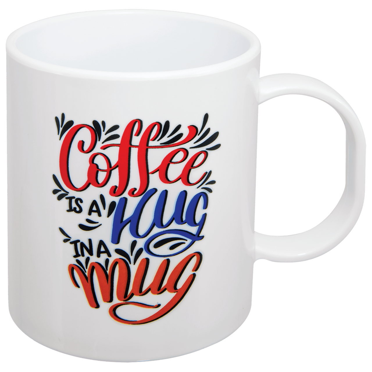 11 oz. Gloss White Sublimatable Plastic Poly Mug