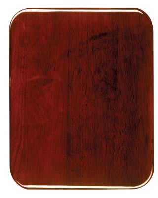 10 1/2" x 13" Rosewood Piano Finish Round Corner Plaque