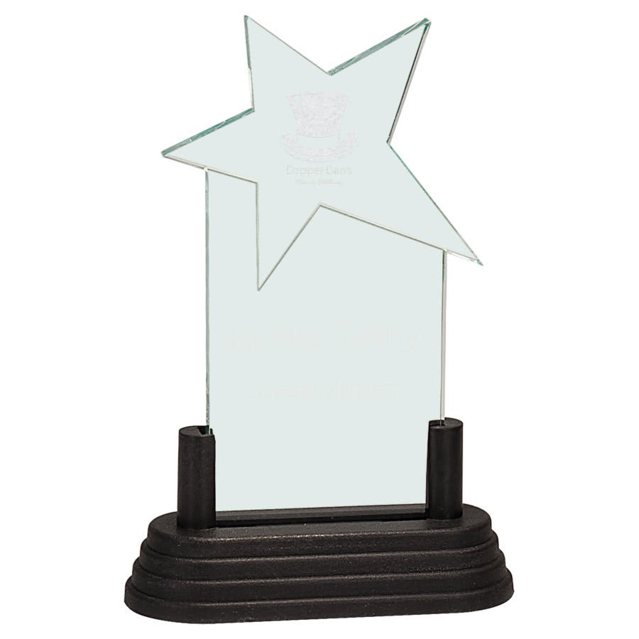 3" x 7" Jade Star Pop-In Acrylic (Base not included)