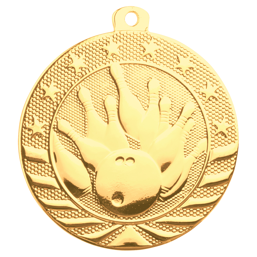 2" Bright Bronze Football Starbrite Medal