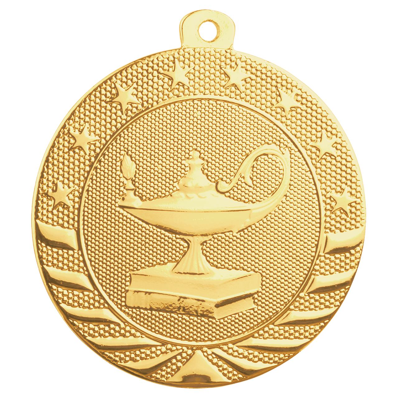 2" Bright Bronze Soccer Starbrite Medal