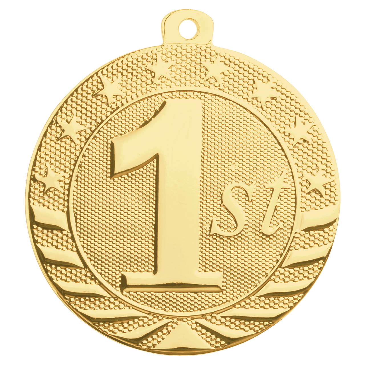 2" Bright Gold 1st Place Starbrite Medal