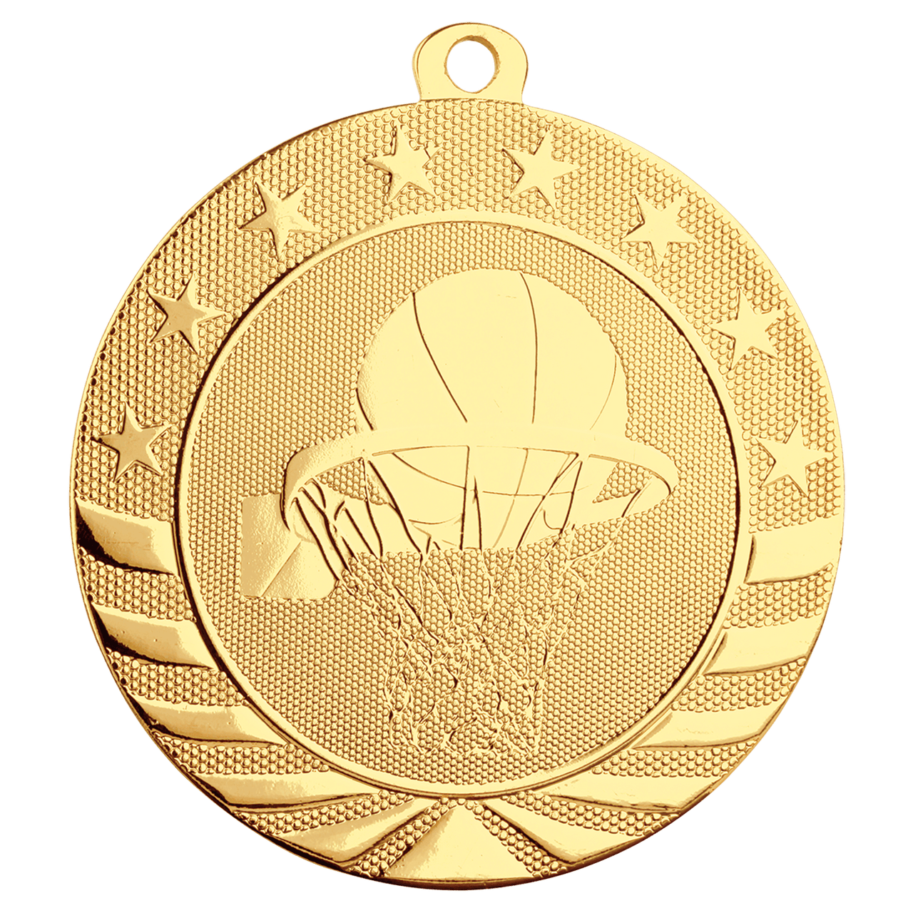2 3/4" Bright Silver Bowling Starbrite Medal