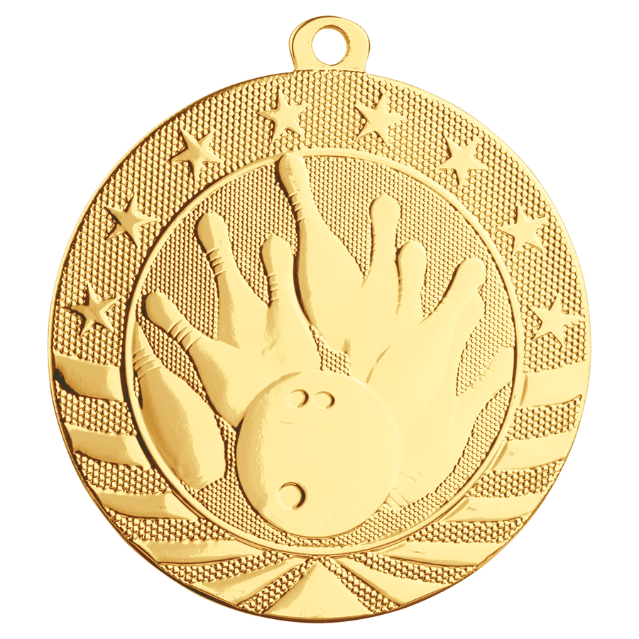 2 3/4" Bright Silver Football Starbrite Medal