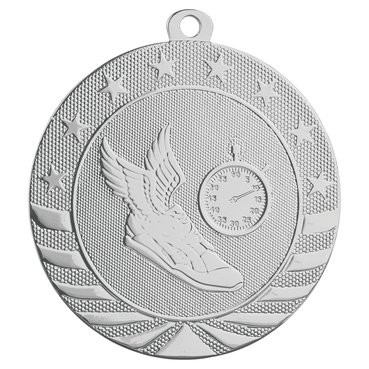 2 3/4" Bright Gold Track Starbrite Medal