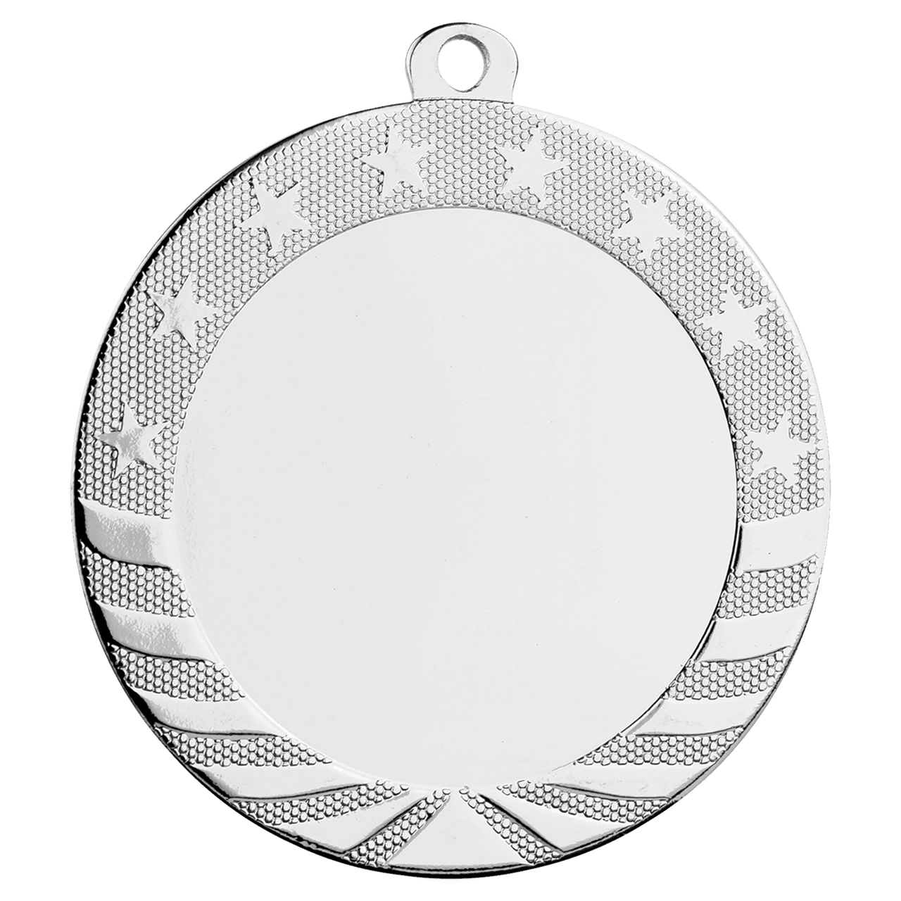 2 3/4" Bright Silver 2" Insert Holder Starbrite Medal