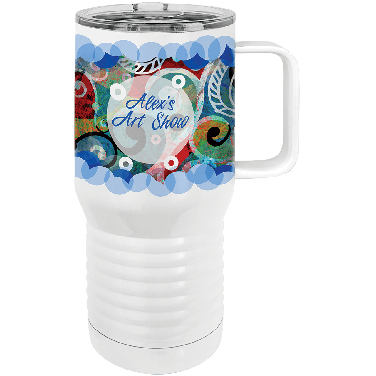 Sublimatable Polar Camel 20 oz. White Insulated Travel  Mug with Slider Lid