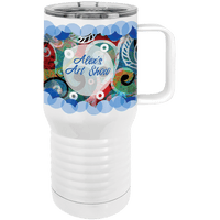 Thumbnail for Sublimatable Polar Camel 20 oz. White Insulated Travel  Mug with Slider Lid