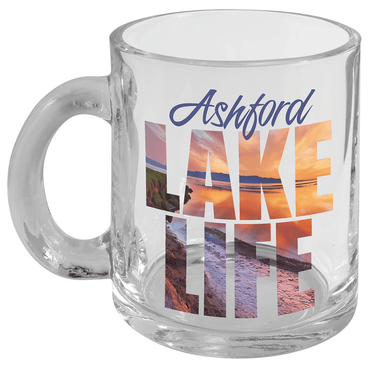 10 oz. Sublimatable Clear Glass Mug with Handle