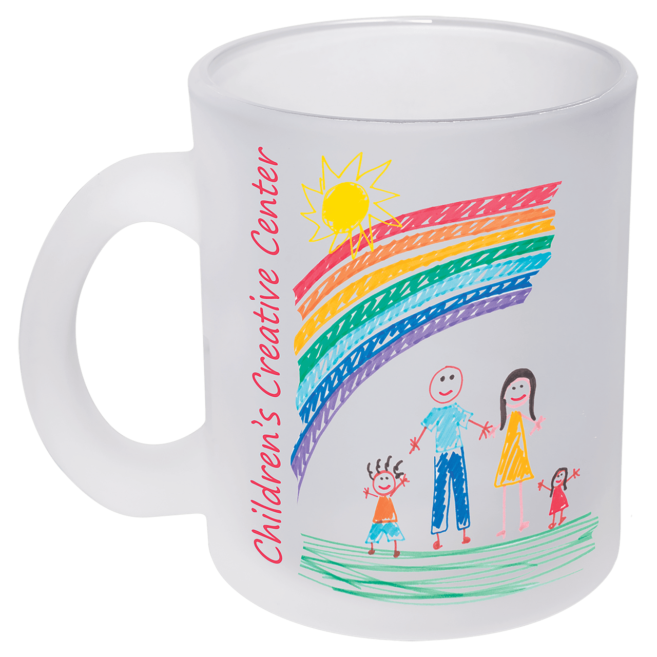 10 oz. Sublimatable Frosted Glass Mug with Handle