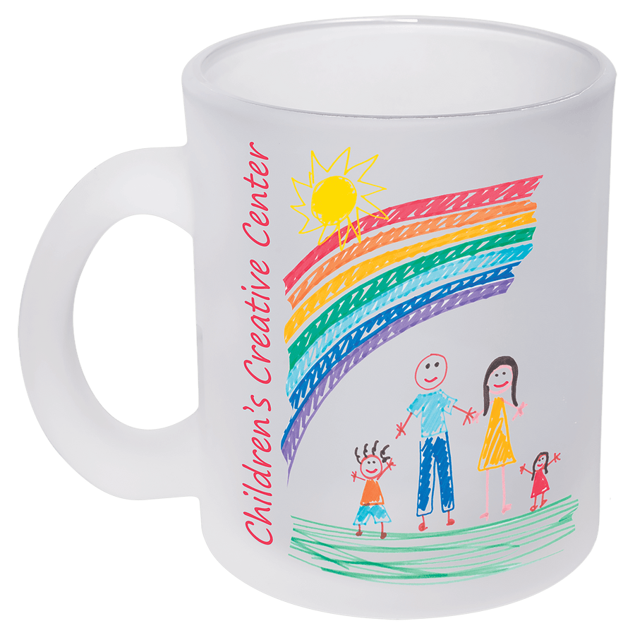 10 oz. Sublimatable Clear Glass Mug with Handle