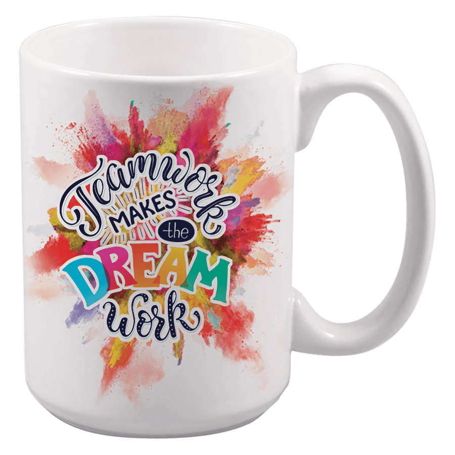 15 oz. Black/White Sublimatable Ceramic Banner Mug
