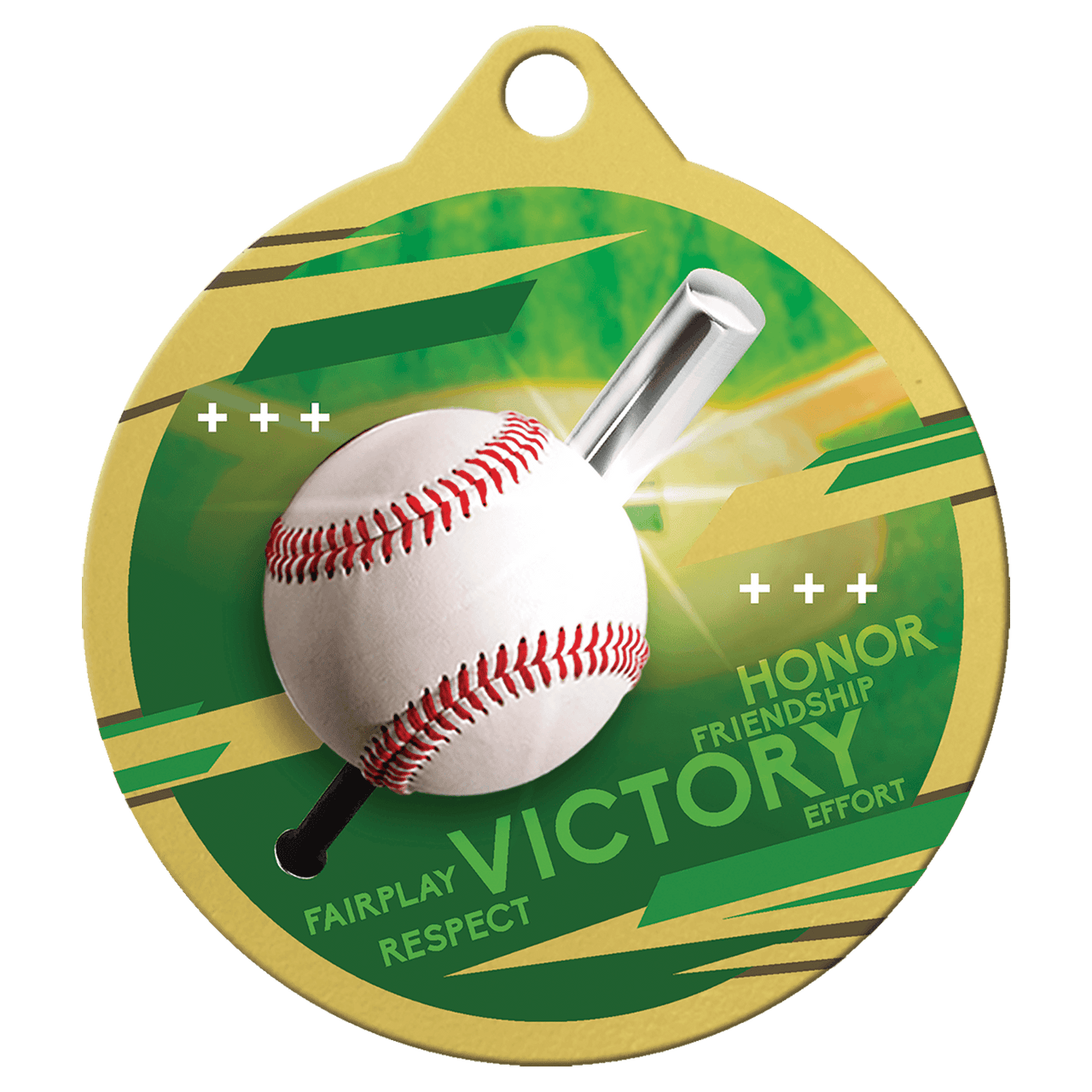 Gold 2" Inspire Baseball Medal