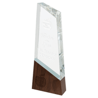 Thumbnail for Rectangle Sierra Glass with Walnut Base Sample Set