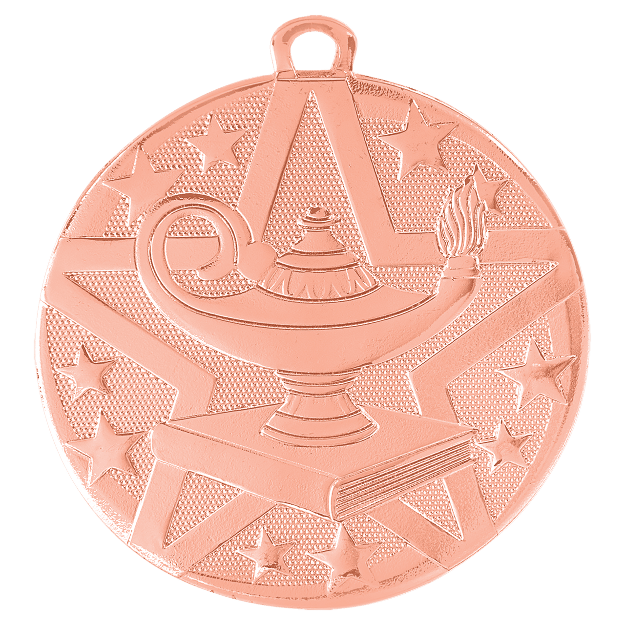 2" Gold Superstar Lamp of Knowledge Medal
