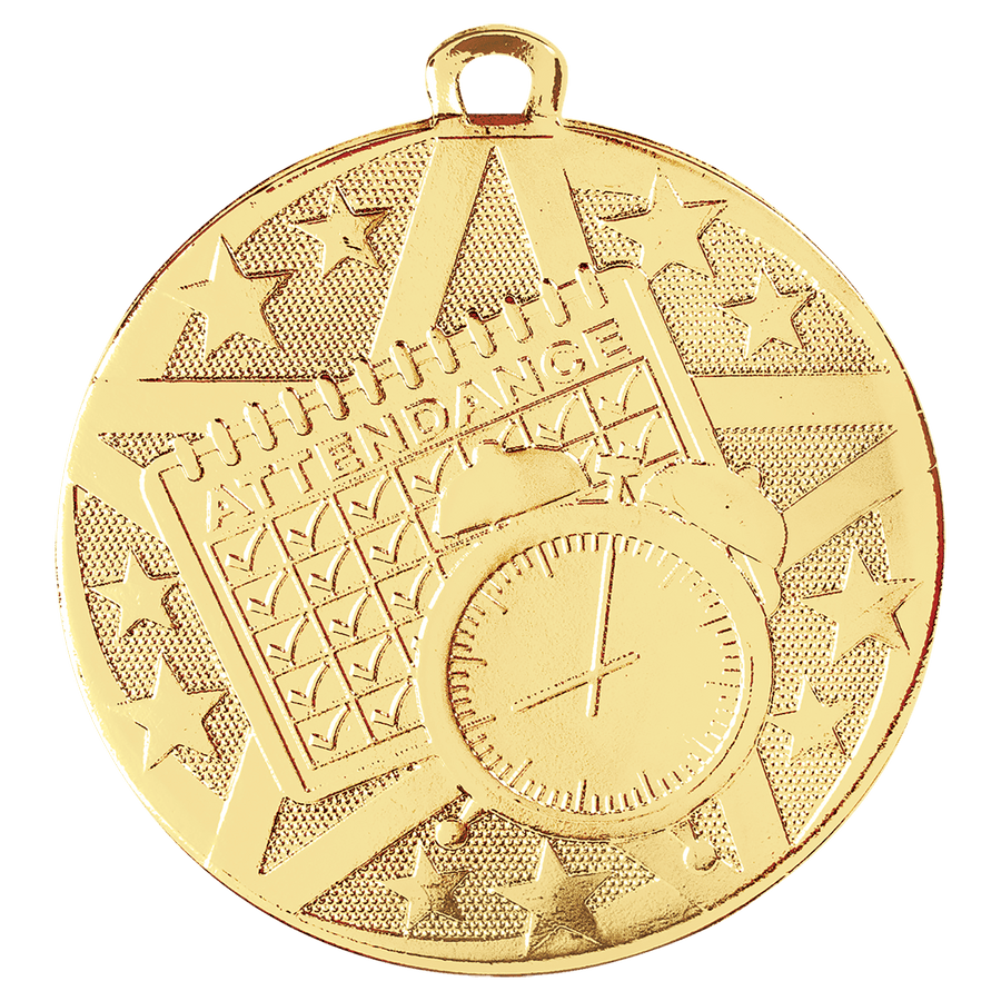 2" Silver Superstar Perfect Attendance Medal