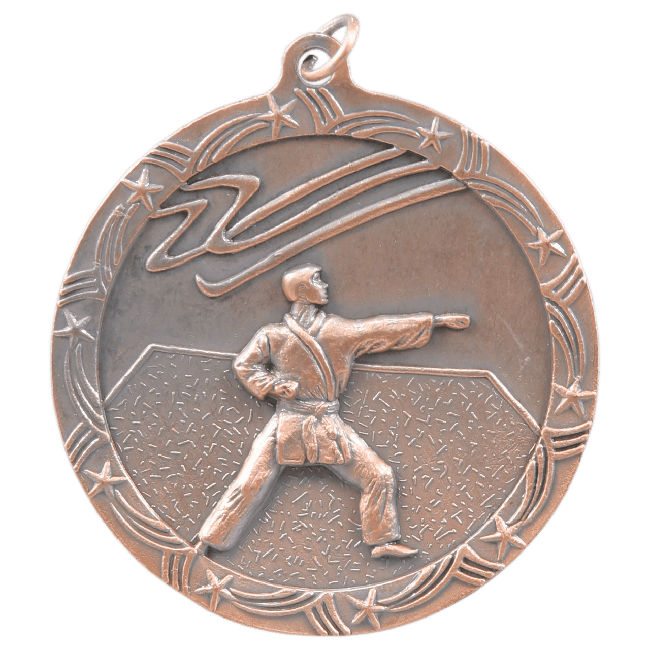 2 1/2" Antique Bronze Martial Arts Shooting Star Medal