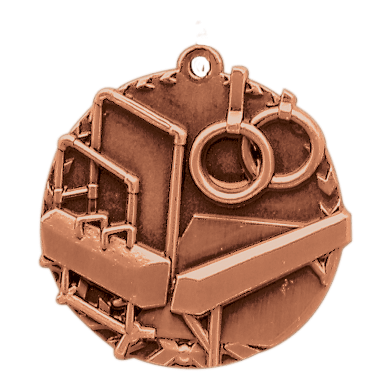 1 3/4" Antique Gold Gymnastics Millennium Medal