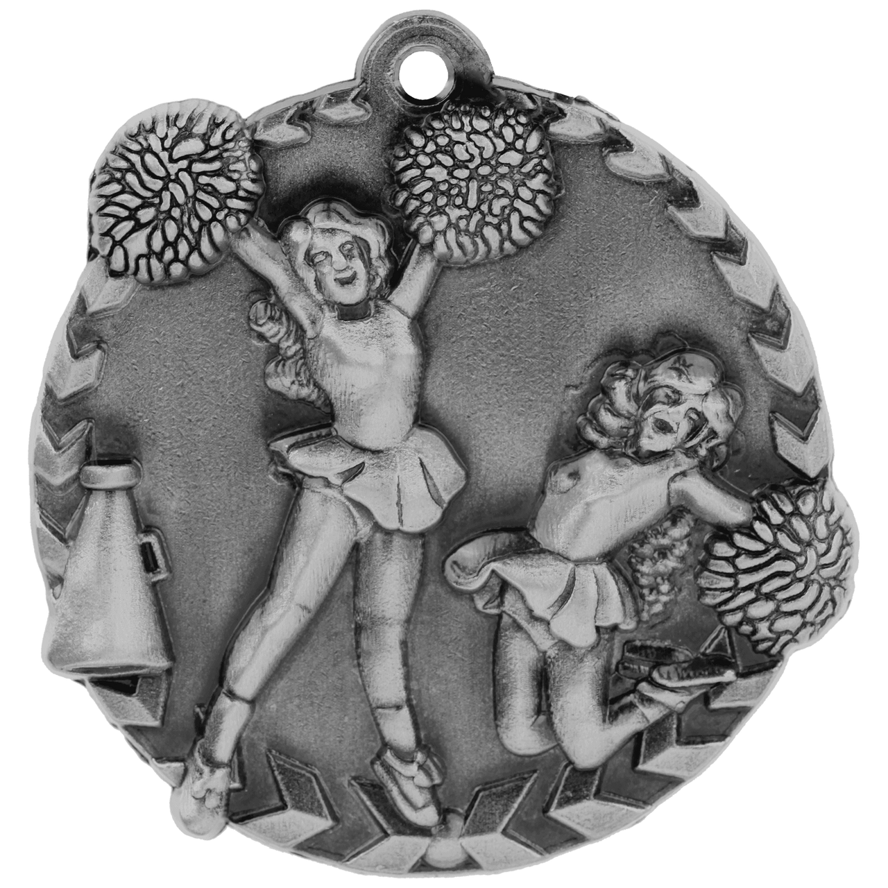 1 3/4" Antique Silver Cheer Millennium Medal