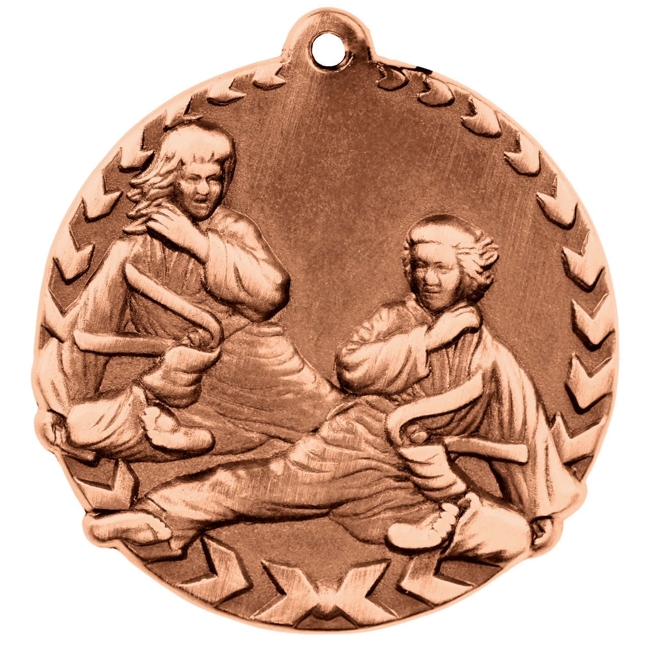 1 3/4" Antique Silver Martial Arts Millennium Medal