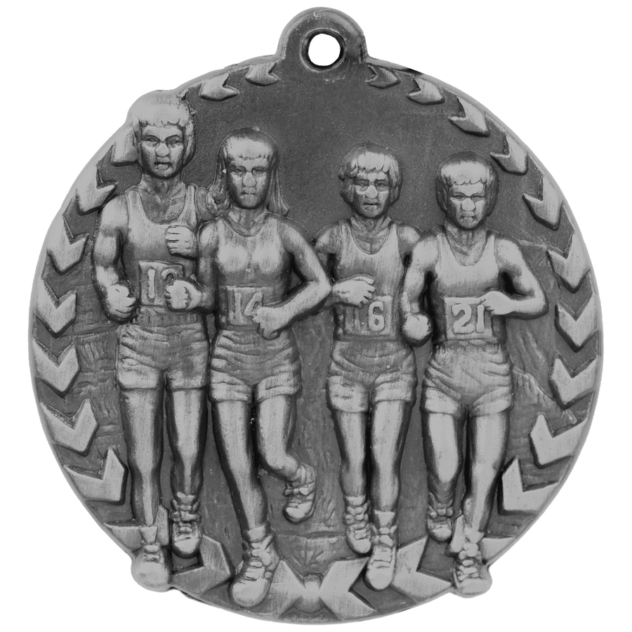 1 3/4" Antique Bronze Cross Country Millennium Medal