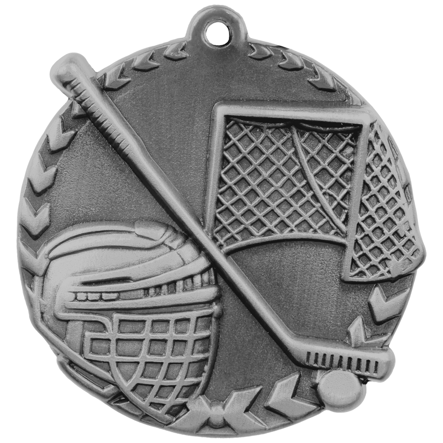 1 3/4" Antique Bronze Hockey Millennium Medal