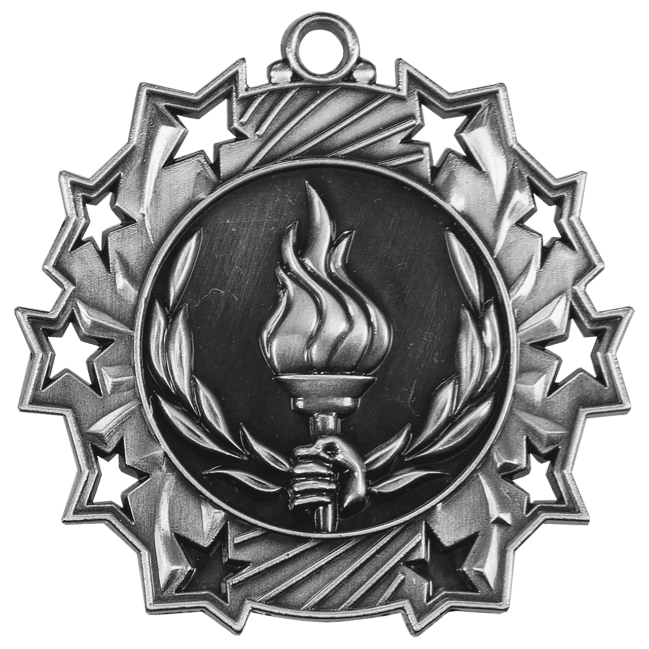 2 1/4" Antique Gold Victory Ten Star Medal