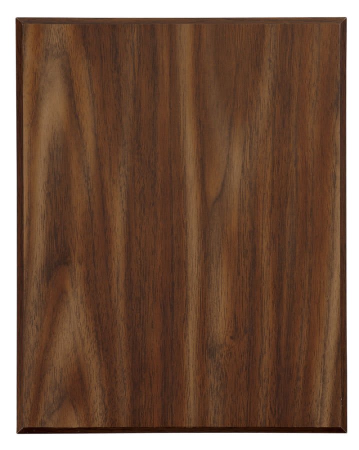 7" x 9" Value 45 Degree Bevel Edge Walnut Finish Plaque/Cust No. 17044 H&H