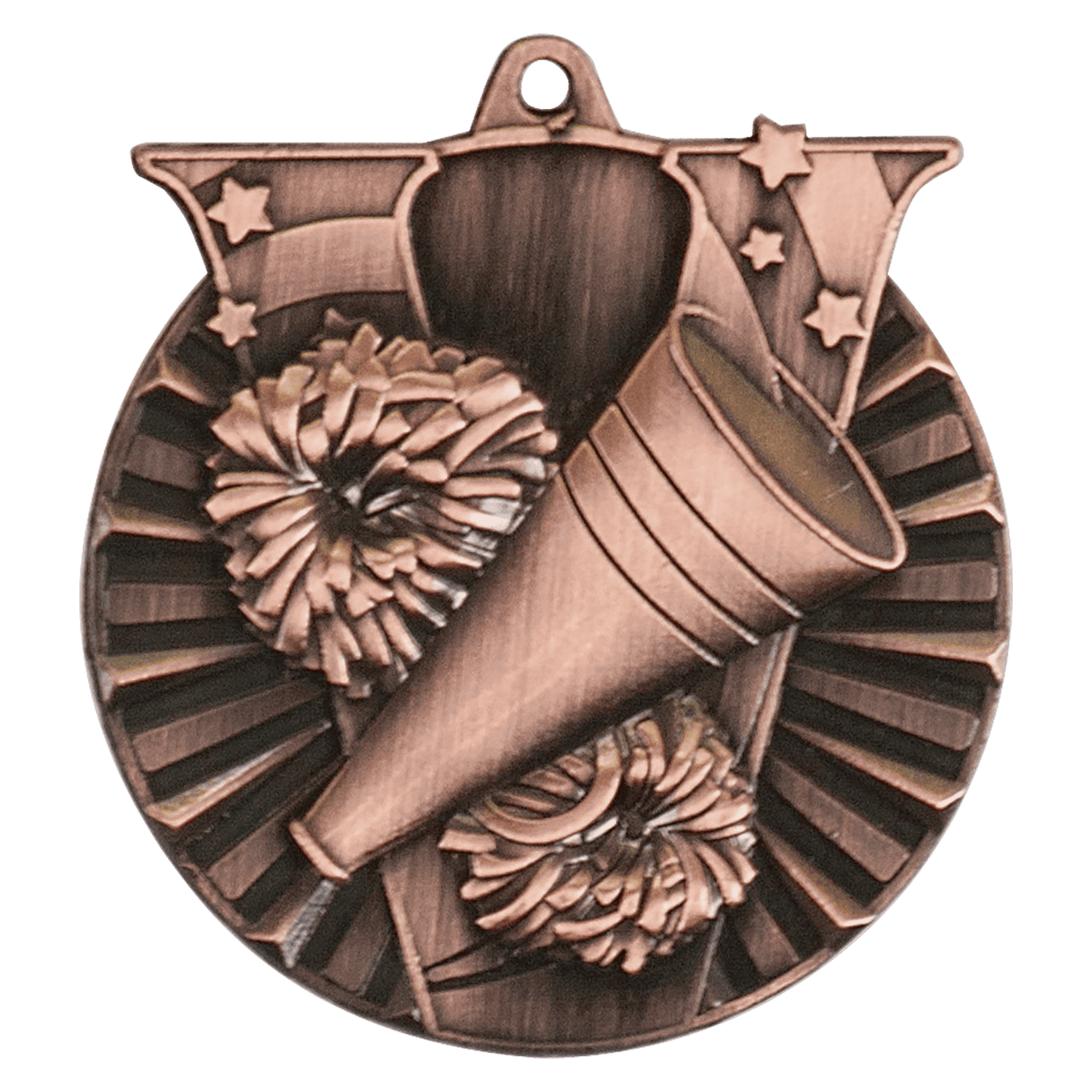 2" Antique Bronze Cheer Victory Medal