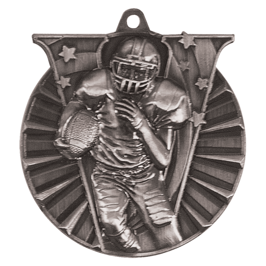 2" Antique Gold Football Victory Medal