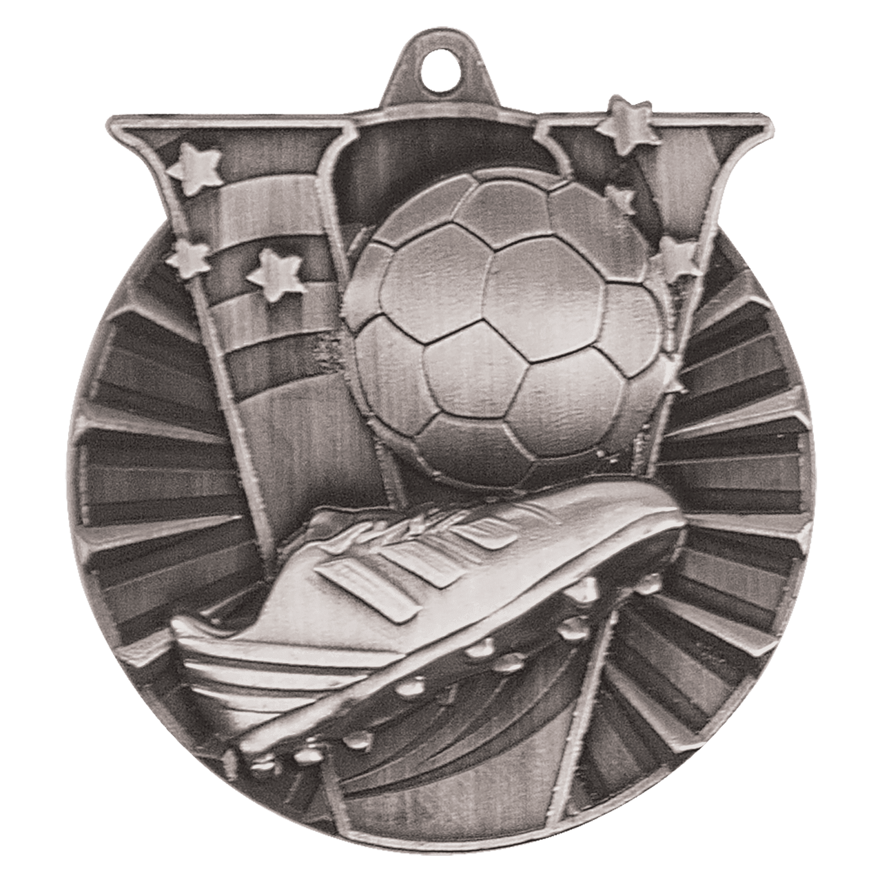 2" Antique Gold Soccer Victory Medal