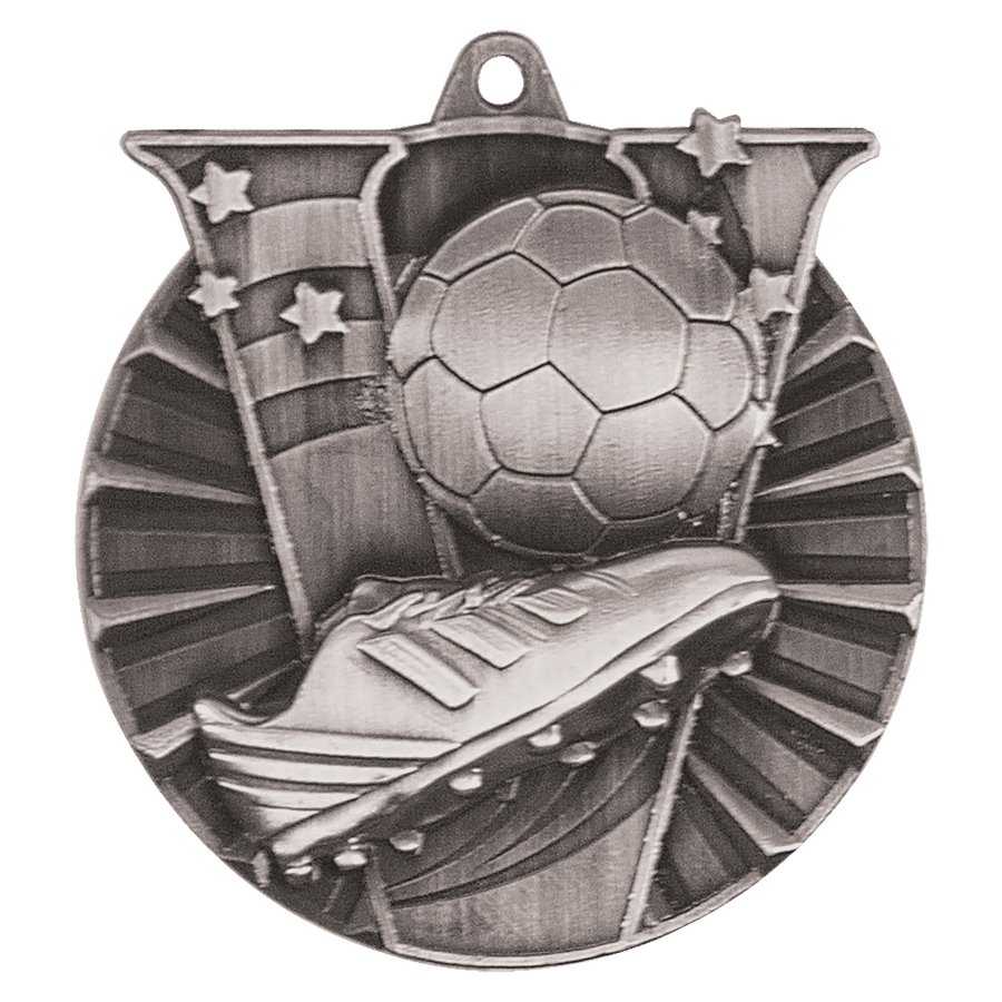 2" Antique Gold Soccer Victory Medal