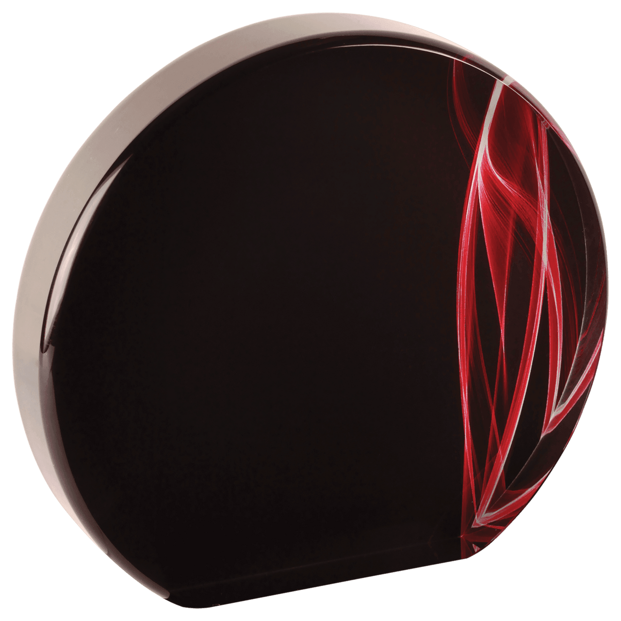 5" Round Red Vapor Acrylic