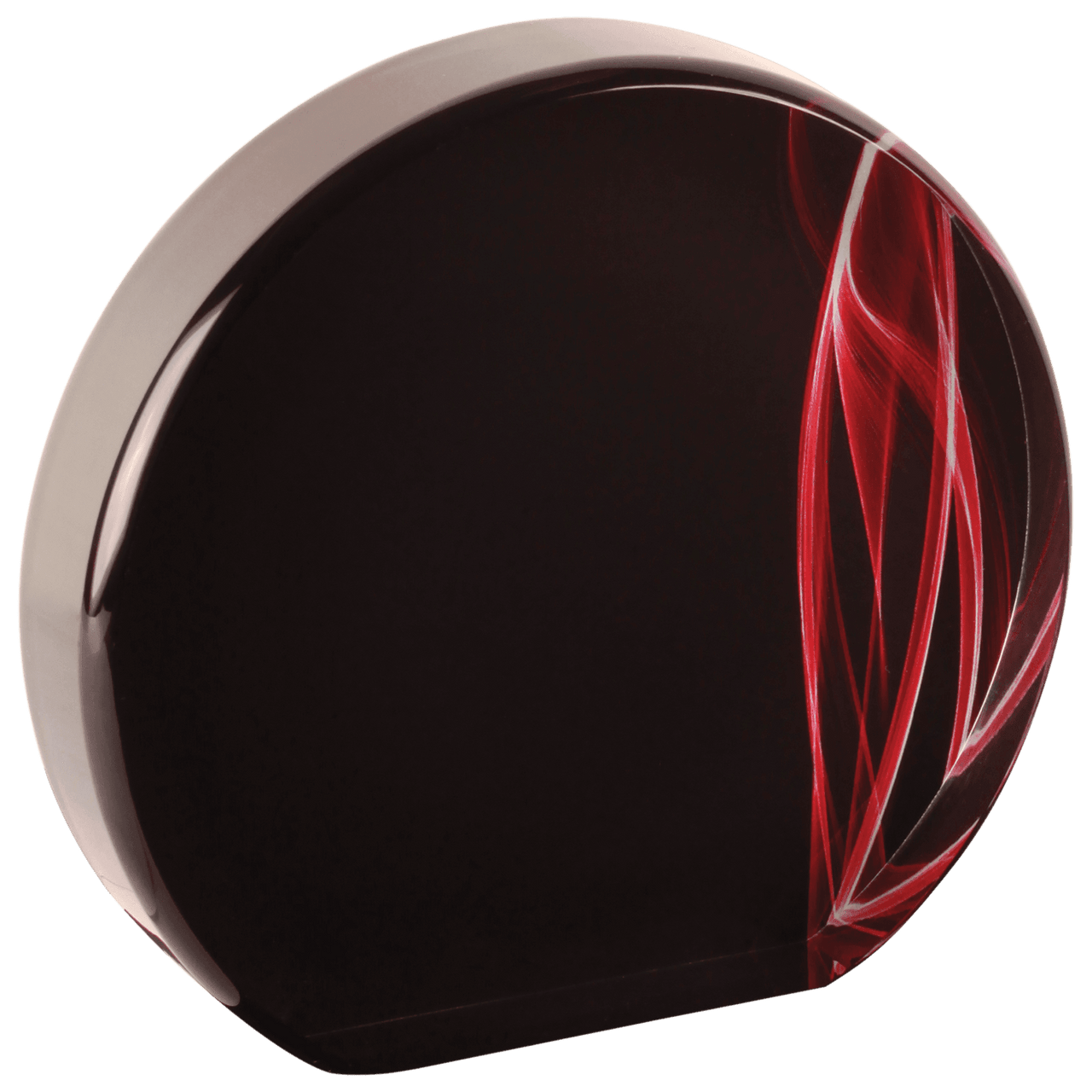 5" Round Red Vapor Acrylic