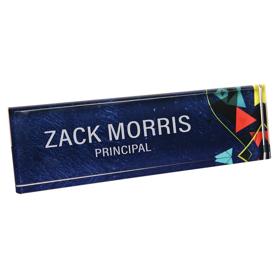 9 1/2" x 2 3/4" Red Marble Acrylic Name Bar