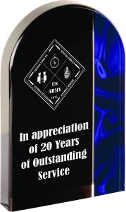 7" Arch Blue Velvet Acrylic